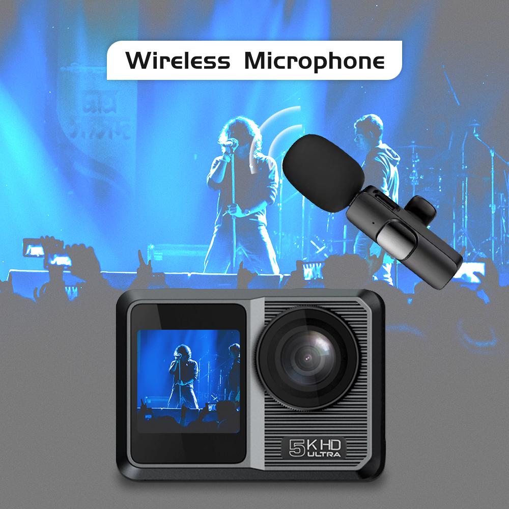 Camera hành động gốc Ultra HD 5K 30fps Hiển thị đôi cảm ứng màn hình không thấm nước WIFI WiFi WiFi WiFi Sports Cam