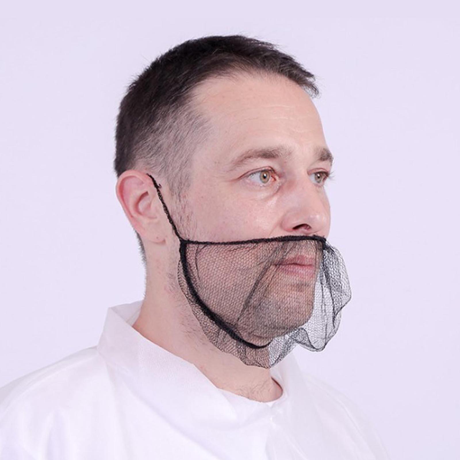 100 Pieces Disposable Nylon Beard Covers  for Restaurants and Cleaning Companies