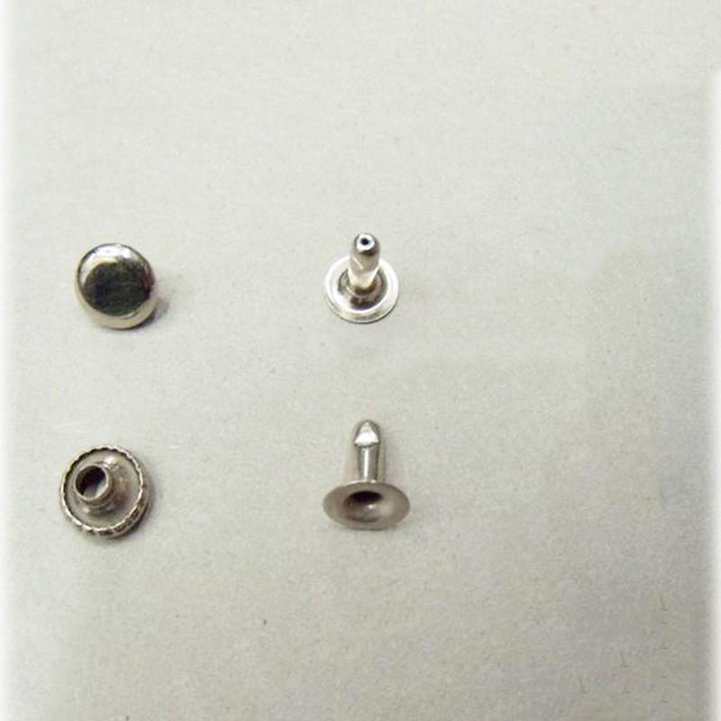 100pcs 6mm Round Mushroom Shaped Metal Rivets DIY Punk Style