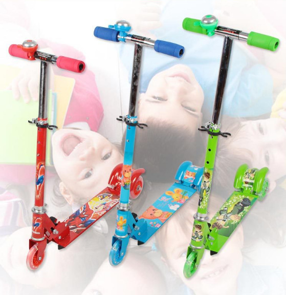 Xe Trượt 3 Bánh Scooter Bằng Sắt Cho Bé - Bánh Xe Phát Sáng Khi Chạy