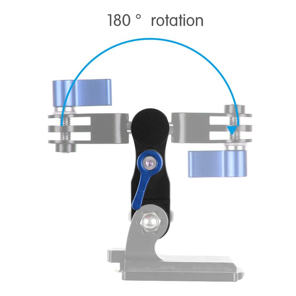 360 độ Xoay Xoay kim loại Máy ảnh mũ bảo hiểm Bộ điều hợp Chân máy cố định cho GoPro cho hành động của DJI OSMO cho máy ảnh hành động của Eken