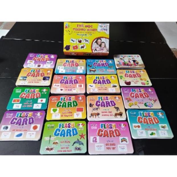 Bộ Thẻ Học Thông Minh 18 Chủ Đề loại to song ngữ tiếng Anh loại chuẩn Glenn Doman Flashcard cho bé từ 0-6 tuổi