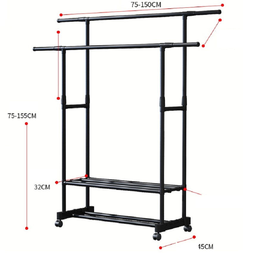 Sào phơi inox chắc chắn treo quần áo, cây phơi đồ inox, Sào Phơi Đồ, Giá Treo Quần Áo Bằng Inox.(giao màu ngẫu nhiên)