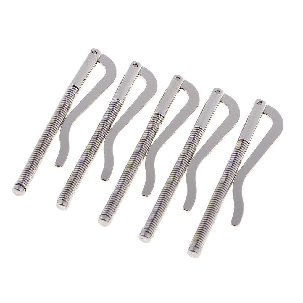 5pcs Bifold Money Clip Bar Plate Leather Craft Cash Holder Spring Clamp 01