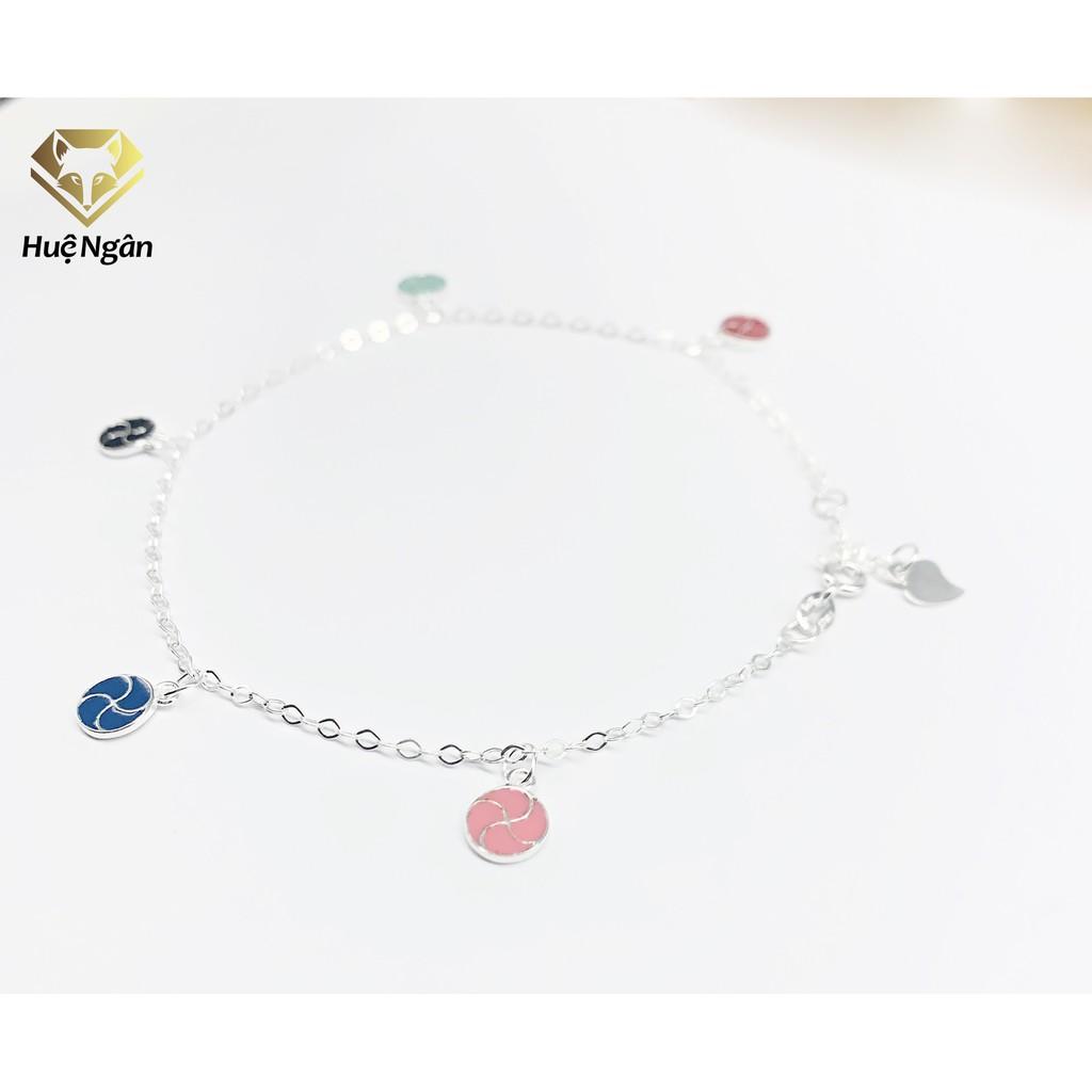 Lắc chân bạc Ý 925 Huệ Ngân- CIRCLE JL024