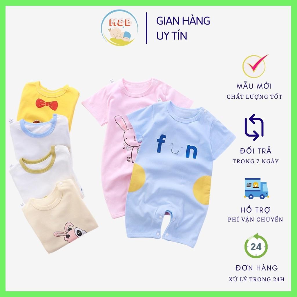 Body đùi cho bé trai gái sơ sinh Mẫu Mới bodysuit cho bé cộc tay mát mịn họa tiết đáng yêu từ 3-12kg - BDC20