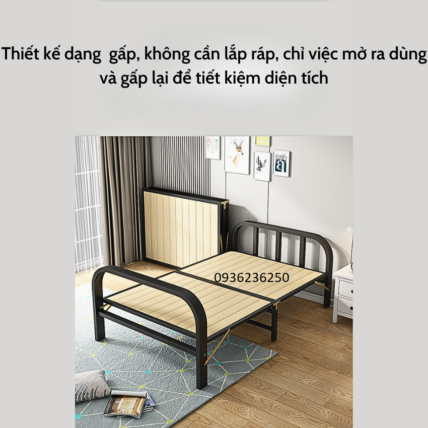 Giường ngủ thông minh khung thép chắc chắn dát gỗ, giường xếp gọn tiện lợi, giường ngủ sinh viên giá rẻ-CÓ ẢNH THẬT SẢN PHẨM