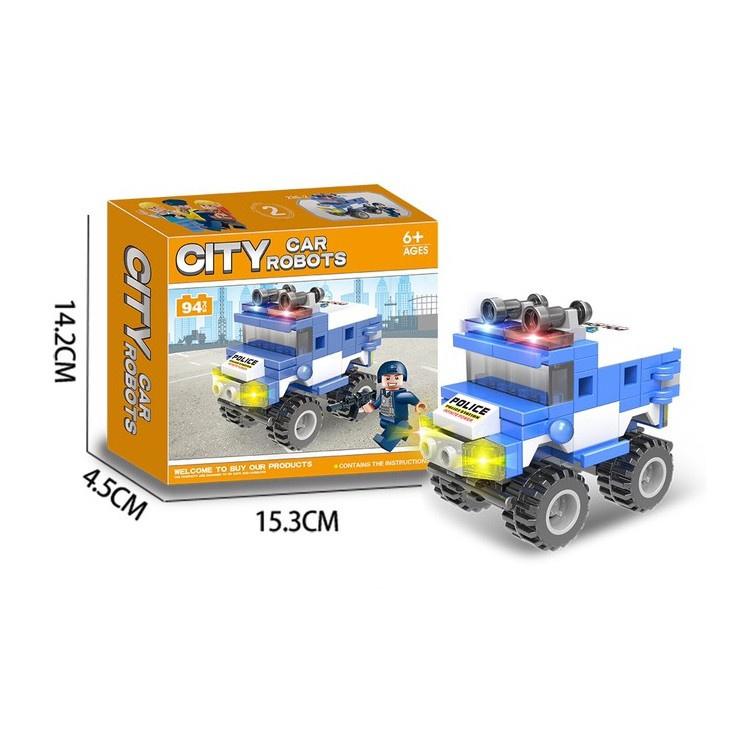 COMBO 06 HỘP Lắp ráp Ghép hình Robot Car biến hình 568 chi tiết LXA326 Ghép hình Robot