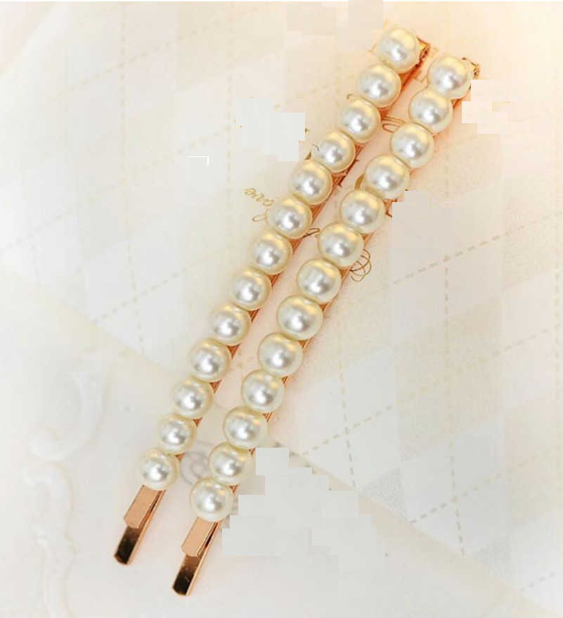 Set 2 kẹp xước đính ngọc trai