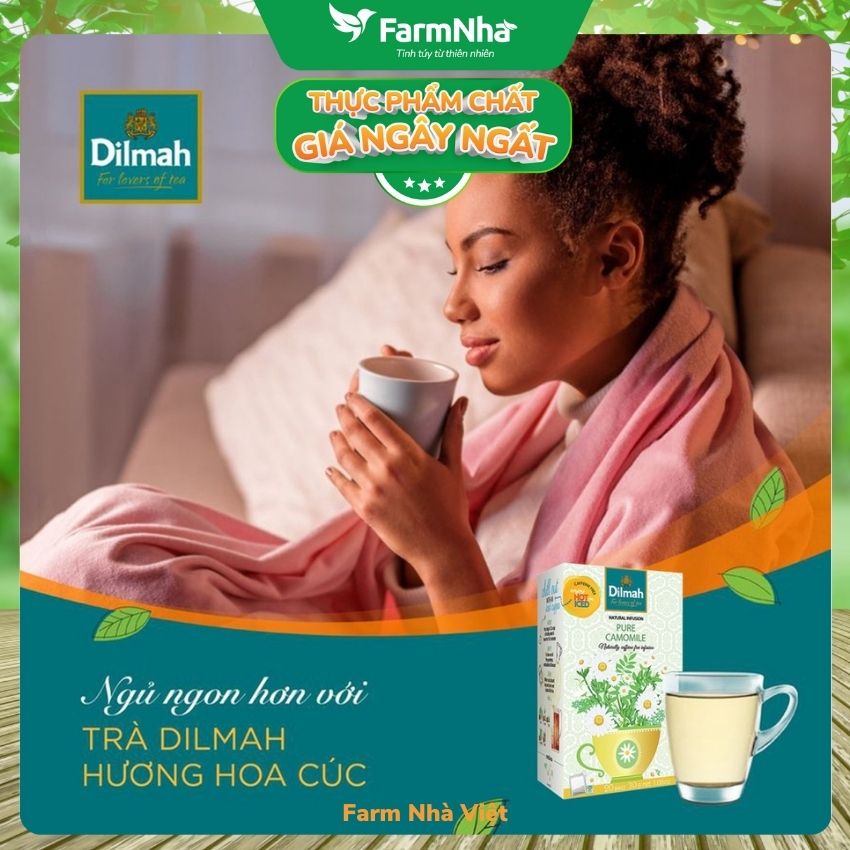 (Combo 2 hộp) Trà Dilmah Pure Camomile Thảo Dược Hoa Cúc 30g 20 túi x 1.5g - Tinh hoa trà Sri Lanka