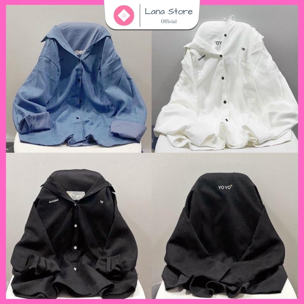 Áo Khoác Sơmi Chất Da Lộn Basic Logo Thêu Sắc Nét Form Rộng Unisex, Áo Sơ Mi Nhung/ Áo Khoác kiểu dáng sơ mi Chất Nhung thêu logo túi - From Rộng Nam Nữ Phong Cách HÀN
