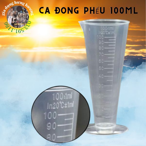 Cốc Ca Ly đong định lượng pha chế làm bếp 100ml nhựa trong PP chịu nhiệt cao không độc hại có vạch chia rõ nét dày dặn