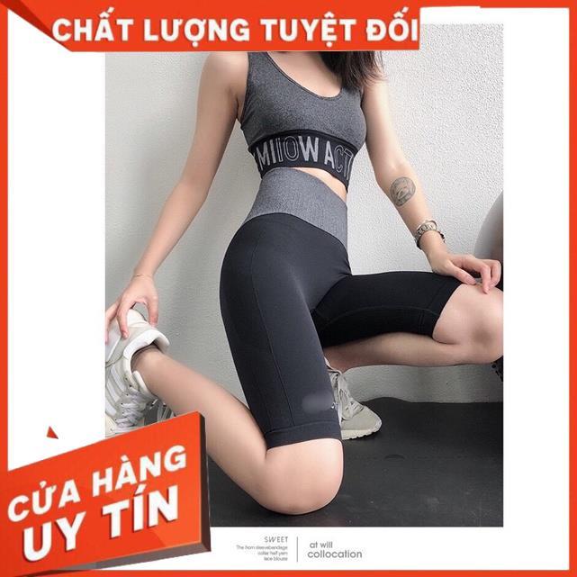 Quần tập ngố cao cấp Gym nữ cạp lưng cao, co giãn 4 chiều,dùng tập Yoga, Gym, Zumba, Aerobic Just KK