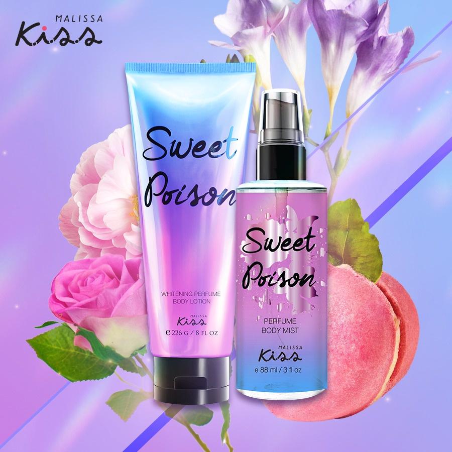 Dưỡng Thể Trắng Da Toàn Thân Hương Nước Hoa Malissa Kiss Sweet Poison 75g