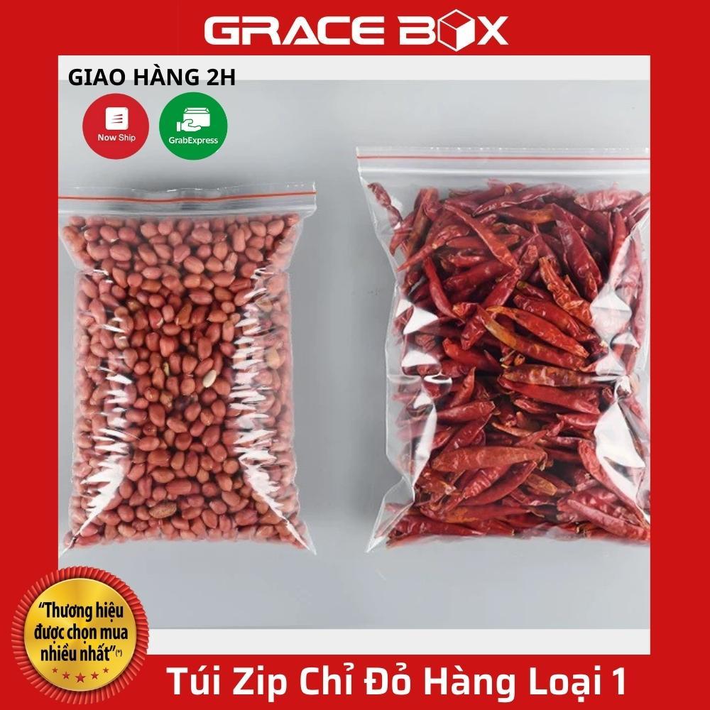 1Kg Túi Zip Chỉ Đỏ (Zip lock, Zip PE) Hàng Loại 1