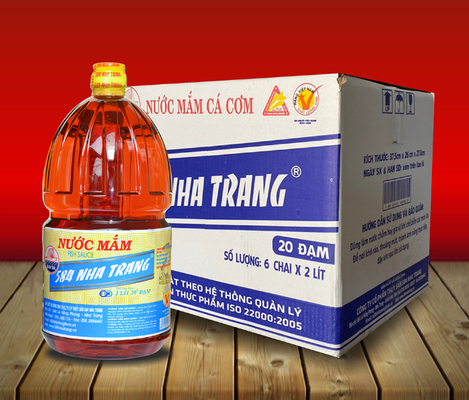 Thùng 6 Chai 2L Nước mắm Nhỉ Cá Cơm 20 độ đạm- 584 Nha Trang - Nước mắm Truyền Thống, Date mới nhất