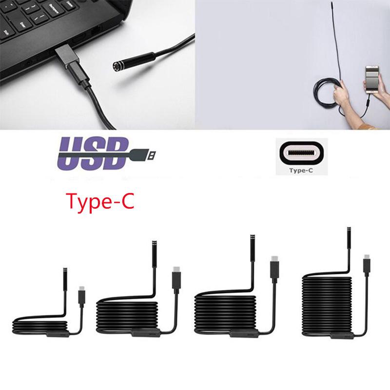 7mm HD Chống Nước Micro IP67 Nội Soi Nội Soi Điện Thoại Thông Minh Di Động Ô Tô Công Nghiệp Mini Xi Lanh Kiểm Tra USB Loại C Camera