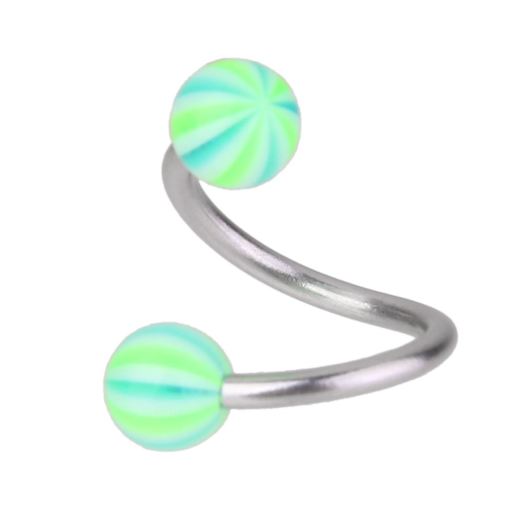 20x Stainless Steel Twisted Nose Lip Stud Earring Bar Piercing Jewelry