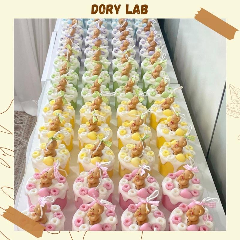 Nến Thơm Bánh Kem Gấu Con Handmade Không Khói - Dory Lab