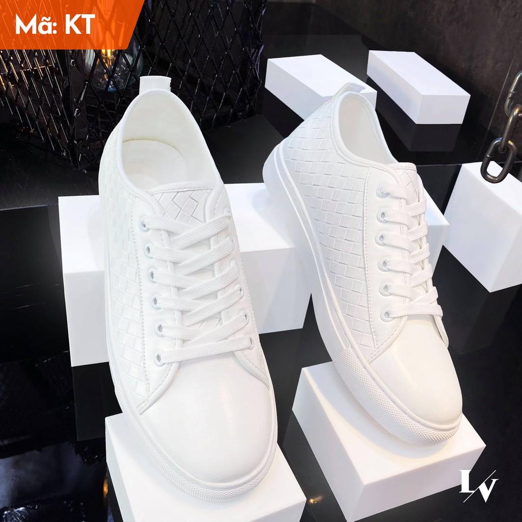 Giày Nam Trắng Thời Trang Cao Cấp - Giày Thể Thao Nam Sneaker Fashion In Black or White