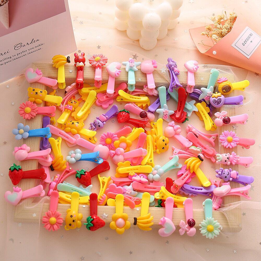 SET 10 - KẸP MỎ VỊT ĐÁNG YÊU NHỀU HỌA TIẾT CUTE CHO BÉ - NUNAM SHOP