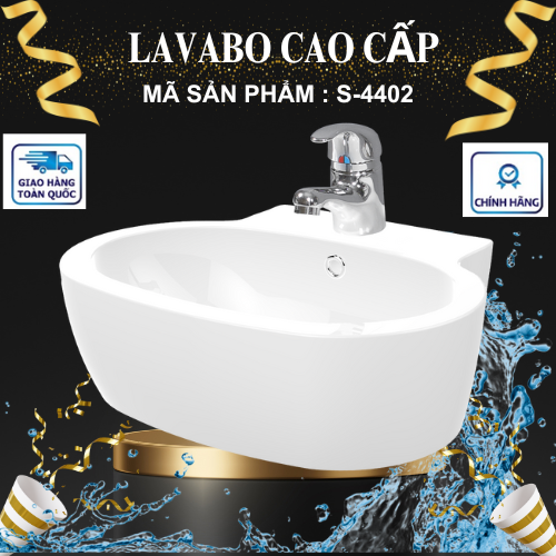 CHẬU RỬA MẶT LAVABO  CAO CẤP MÃ S-4402