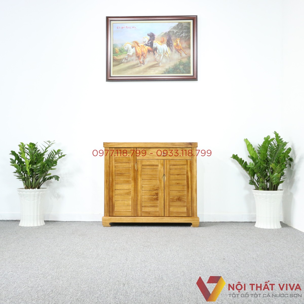 Tủ Giày Dép Gỗ Hương Xám 3 Cánh Đẹp Giá Rẻ