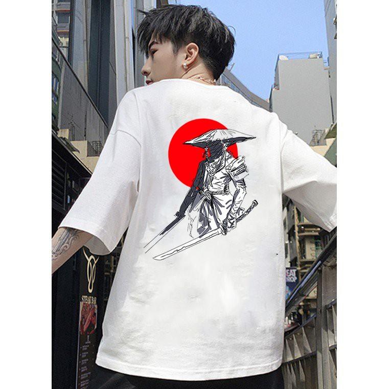 Áo thun unisex độc lạ Samurai form rộng vải dày mịn 2019T1823
