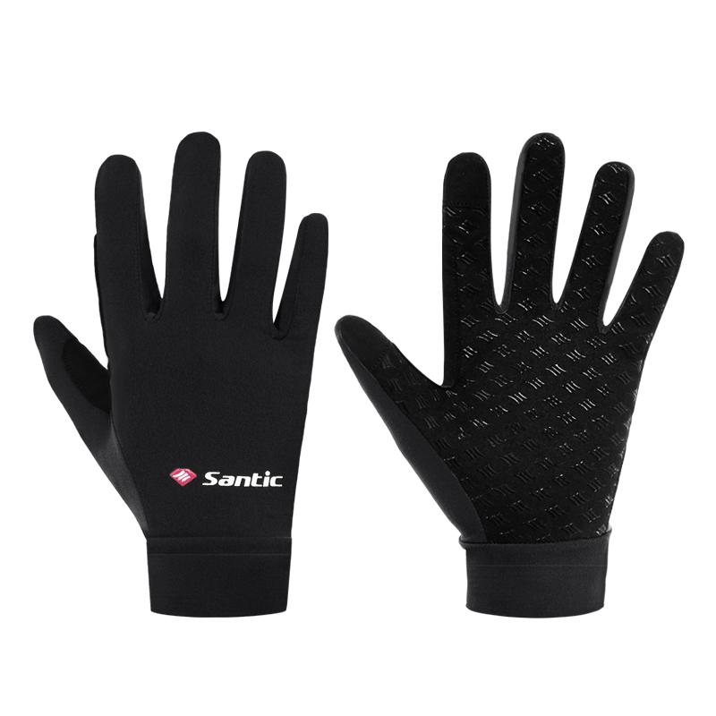 Santic Mùa Đông Nam Găng Tay Xe Đạp Nữ Full Ngón Gel Chống Trơn Trượt Giữ Ấm MTB Xe Đạp Đường Trường Găng Tay Hở Ngón Màn Hình Cảm Ứng Găng Tay Xe Đạp Color: W0P079H Size: XL