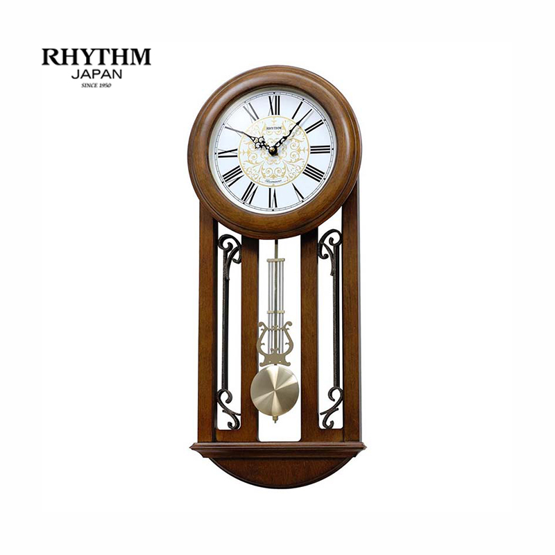 Đồng hồ quả lắc Nhật Rhythm CMJ547NR06 Kt 25.8 x 61.3 x 7.5cm, 1.7kg Vỏ gỗ. Dùng pin.