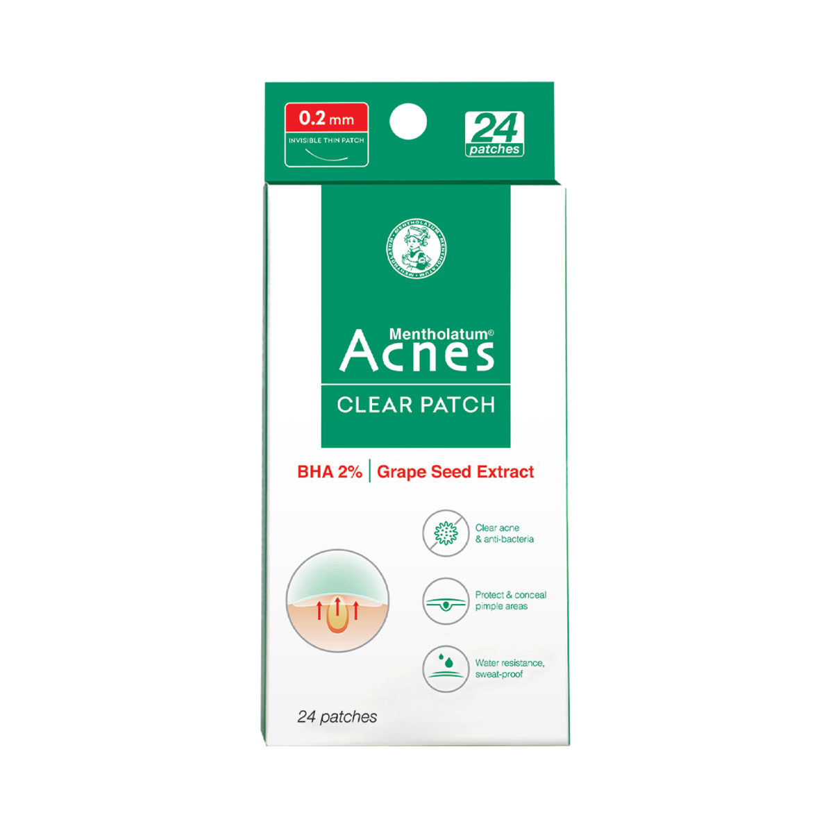 Hình ảnh Miếng dán mụn giúp giảm mụn sưng viêm Acnes Clear Patch (24 Miếng)