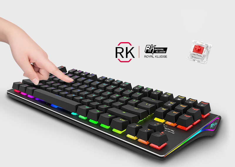 Bàn phím cơ chơi Game không dây RKG87 RGB - CHÍNH HÃNG Royal Kludge - Đủ loại Switch, 87 phím. Thiết kế đẹp, thoả mãn nhu cầu giải trí và làm việc.