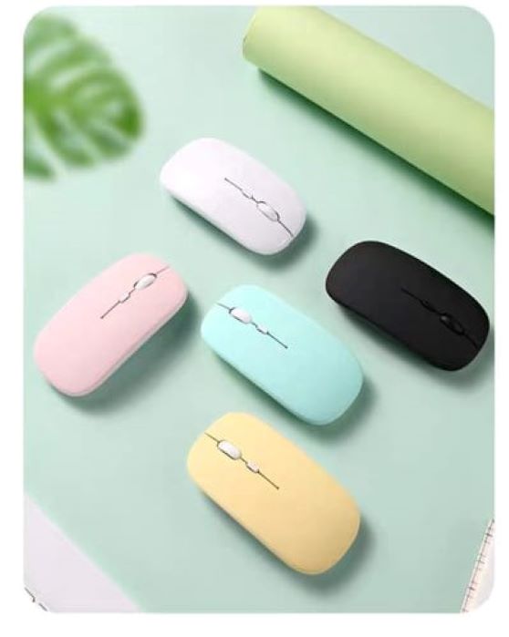 Chuột Không Dây Sạc Điện Cao Cấp,2 chế độ USB Bluetooth - Tặng Kèm lót chuột dễ thương