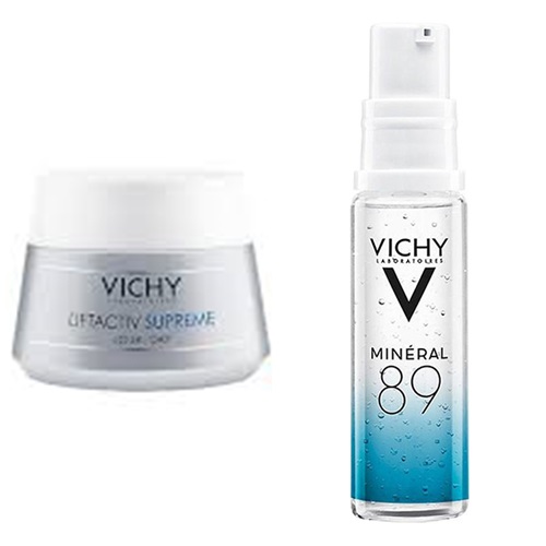 Bộ Kem Dưỡng Ngăn Ngừa Lão Hóa Da Ban Ngày Vichy Liftactiv Supreme (50ml) + Tặng Dưỡng Chất Giàu Khoáng Chất Mineral 89 10ml