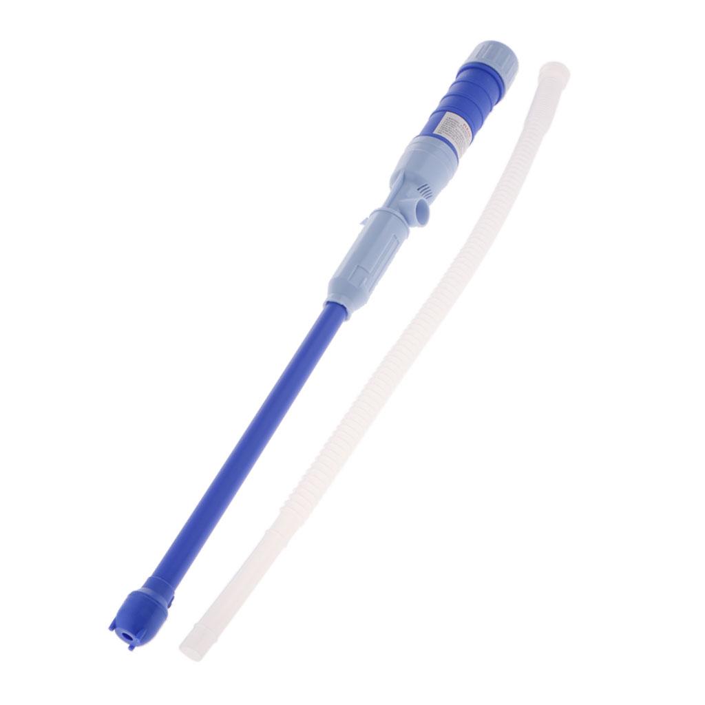 Auto Manual Hand Siphon Syphon Liquid Transfer Pump Pipe Oil Water Tank Blue