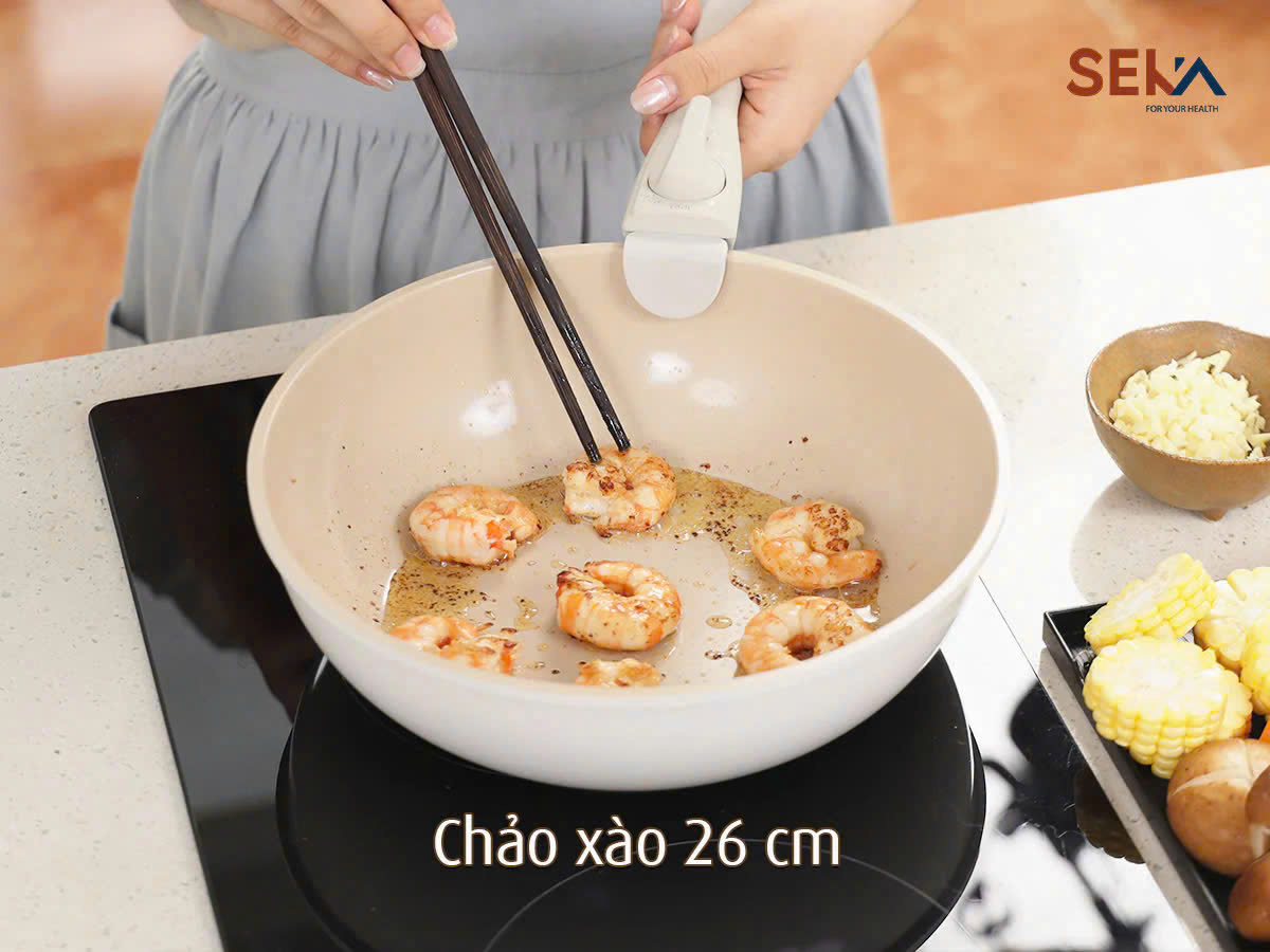 Bộ 3 Nồi Chảo SEKA SKJ6 Nhôm Đúc Nguyên Khối Tay Cầm Tháo Rời Dùng Mọi Loại Bếp - Hàng Chính Hãng Bảo Hành 2 Năm