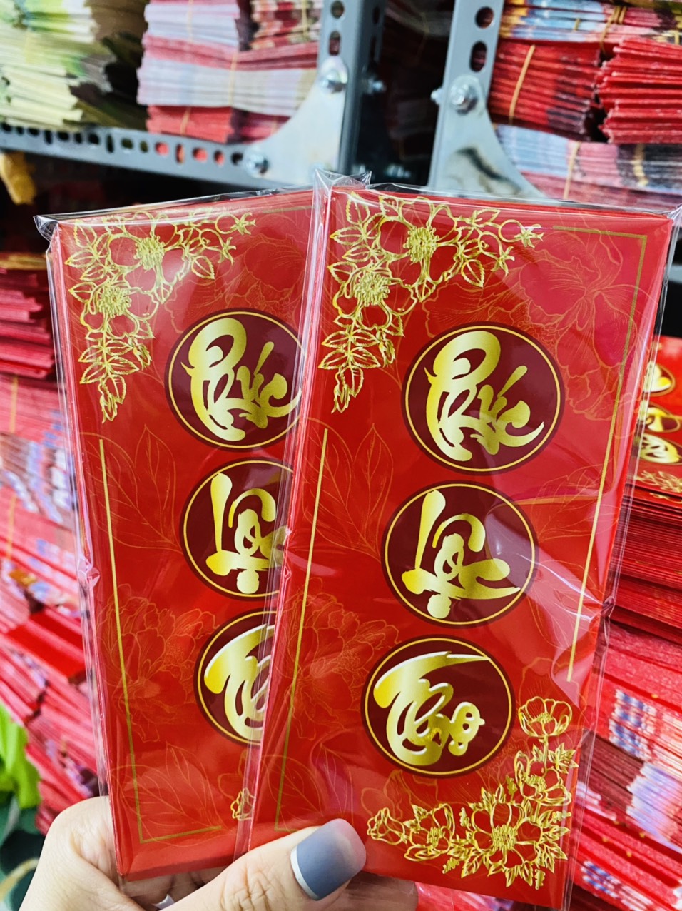 Combo 100 bao lì xì ĐỎ VÀNG lộng lẫy