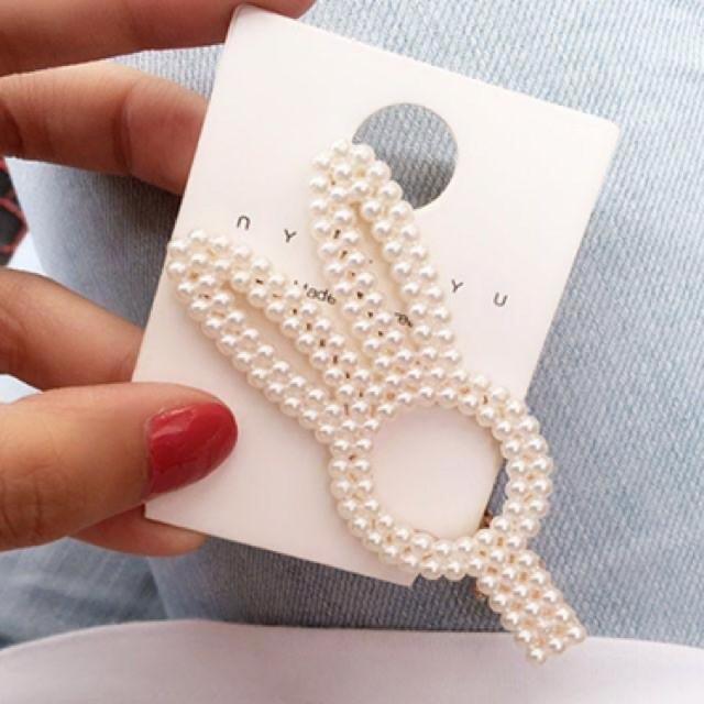 KẸP TÓC ĐÍNH CHÂU NHÂN TẠO Phong Cách Hàn Quốc - QueenStore