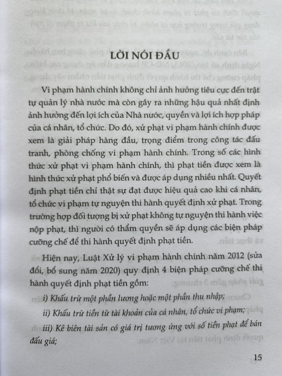 Các Biện Pháp Cưỡng Chế Thi Hành Quyết Định Phạt Tiền Trong Xử Phạt Vi Phạm Hành Chính Thực Trạng và Giải Pháp