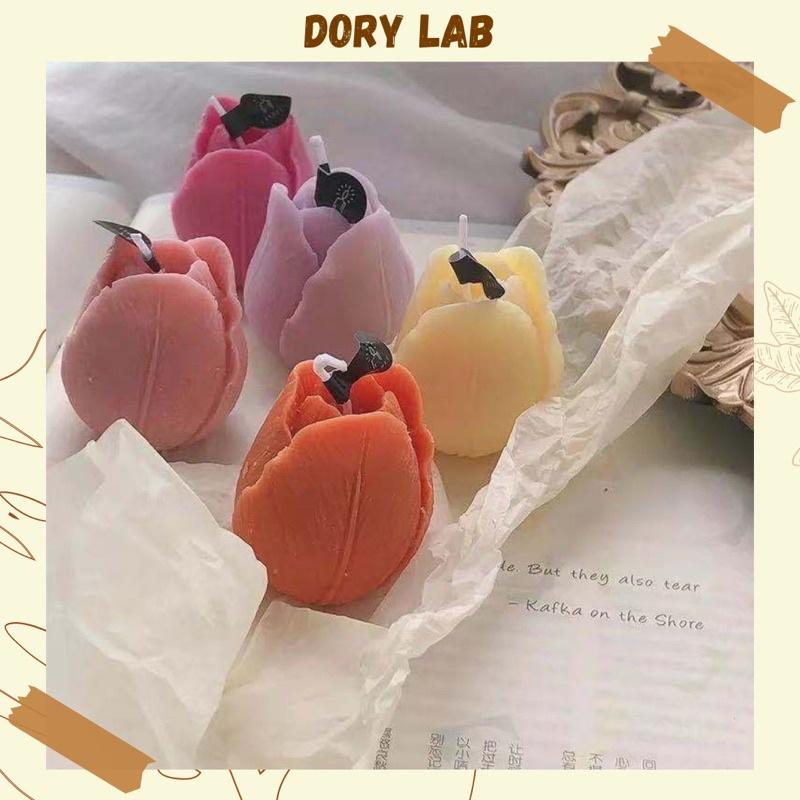 Nến Thơm Hoa Tulip Hàn Quốc Không Khói, Phụ Kiện Decor - Dory Lab