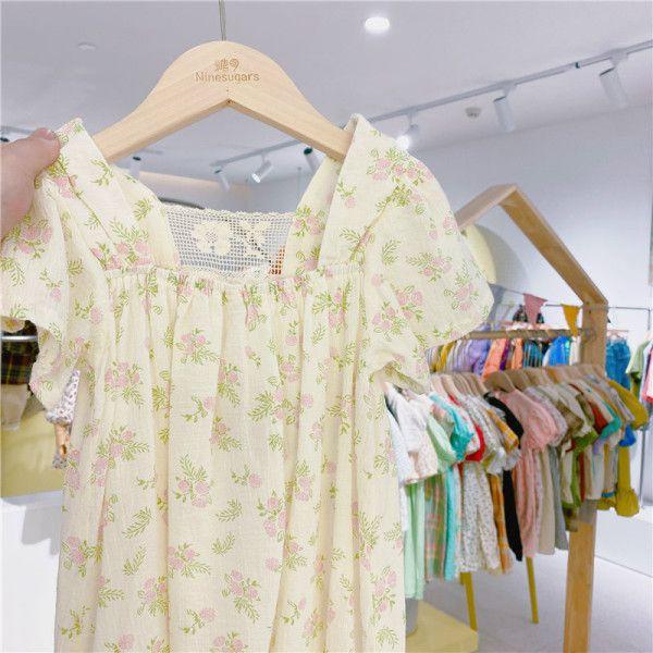 ĐẦM HOA CỔ REN VUÔNG -CP KID - ĐÁNG YÊU CHO BÉ