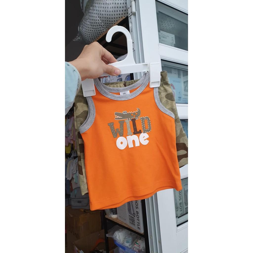 Bộ ba lỗ xuất dư bé trai size 6-8kg