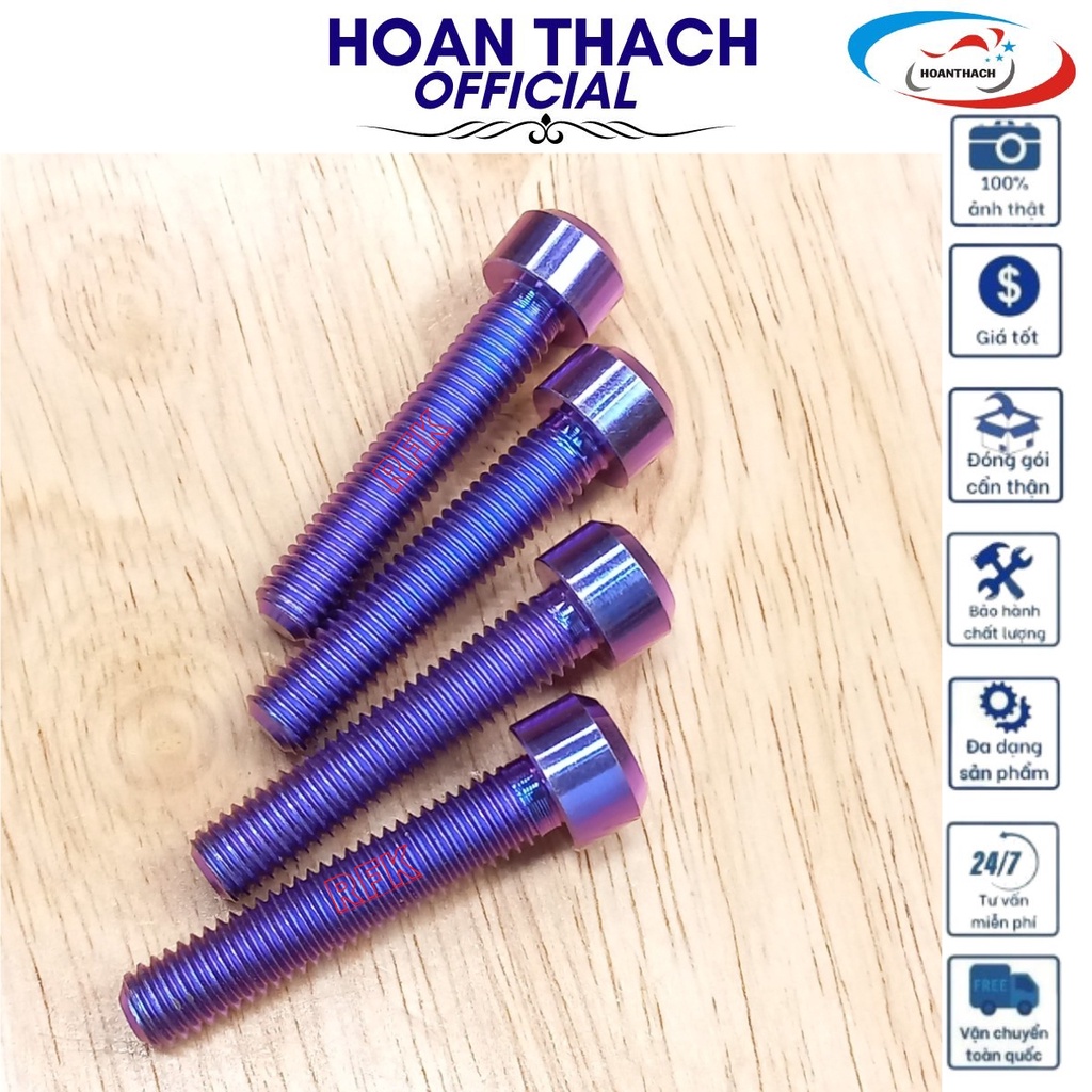 Ốc Gr5 8L40 Trụ Tím Dùng cho nhiều dòng xe máy (giá 1 con)