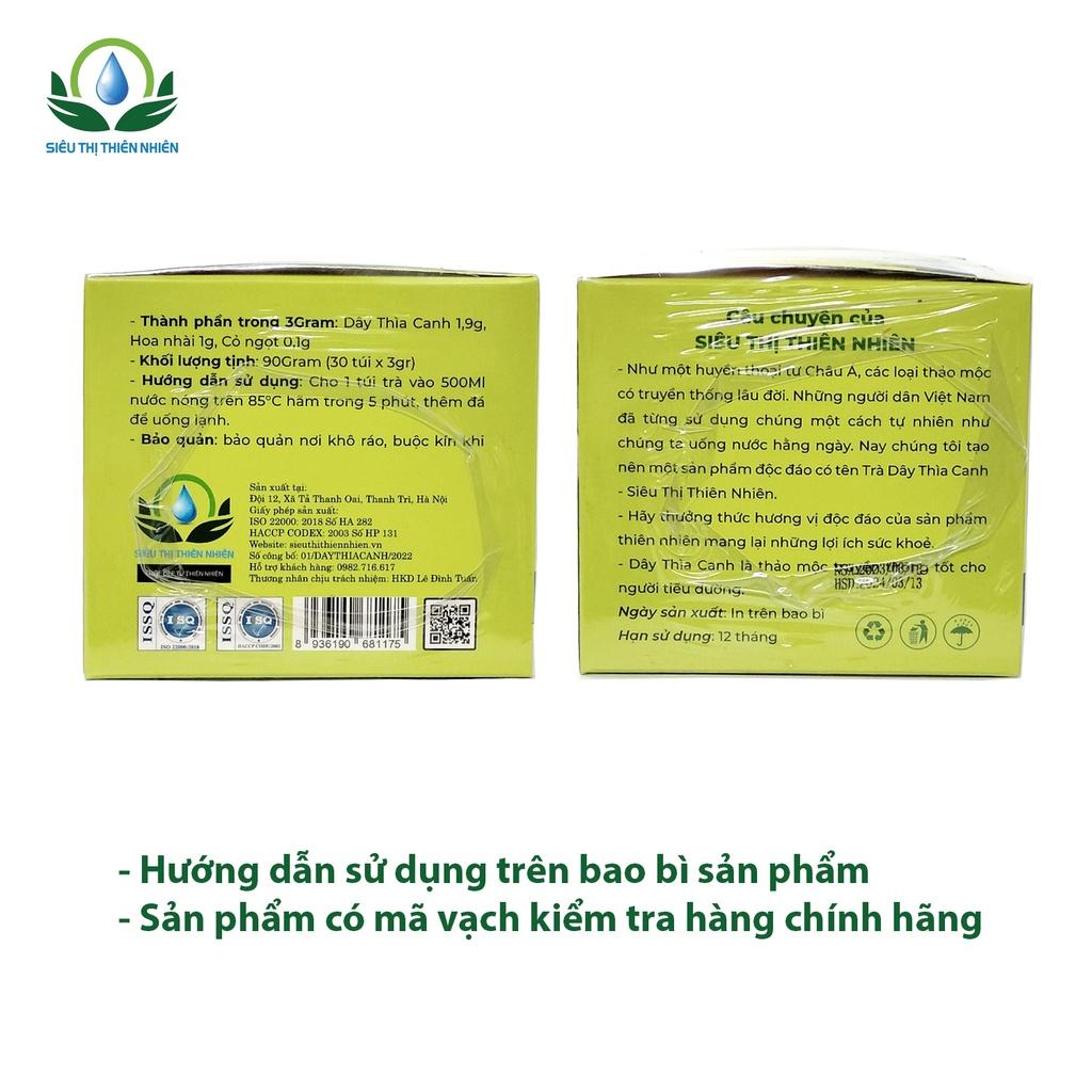 Trà Dây Thìa Canh hộp 30 Túi Lọc x 3Gram tốt cho người tiểu đường của Siêu Thị Thiên Nhiên