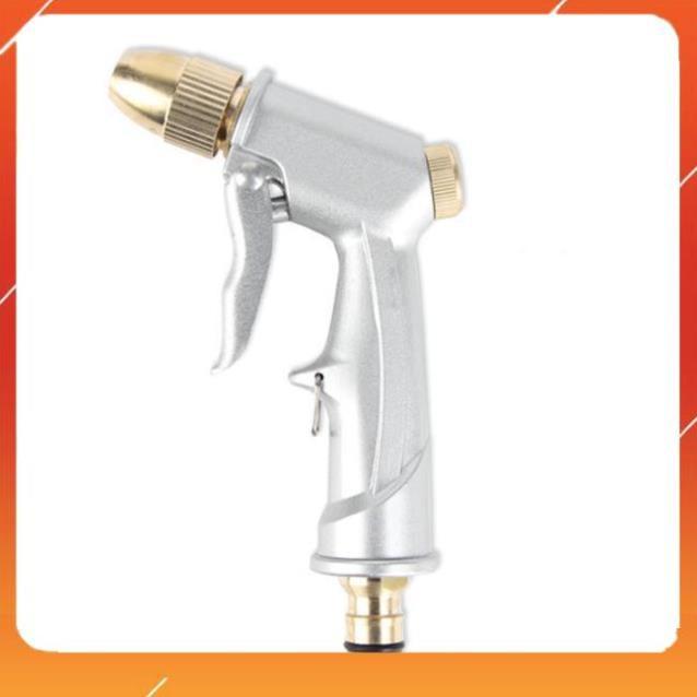 Bộ dây vòi xịt bơm nước tưới rửa , tăng áp 3 lần, loại 15m 206701 đầu đồng,cút đồng+ đai