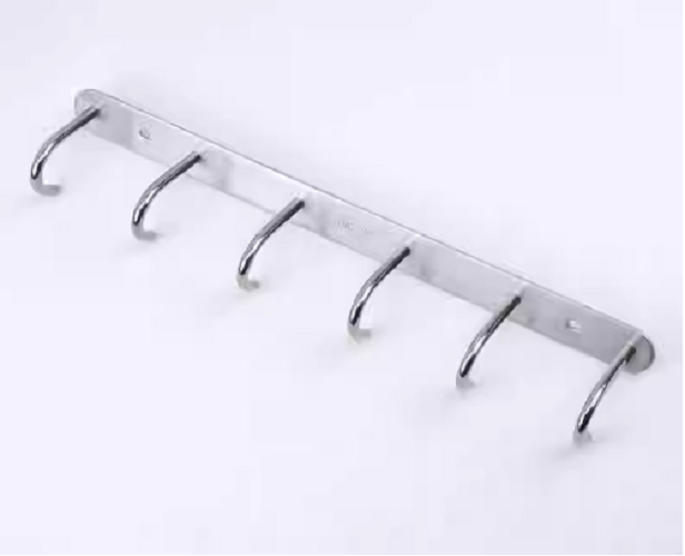 Khay 6 Móc treo dụng cụ dưới tủ bếp không cần khoan Nordic Germany Inox 304 - tặng kèm keo dán