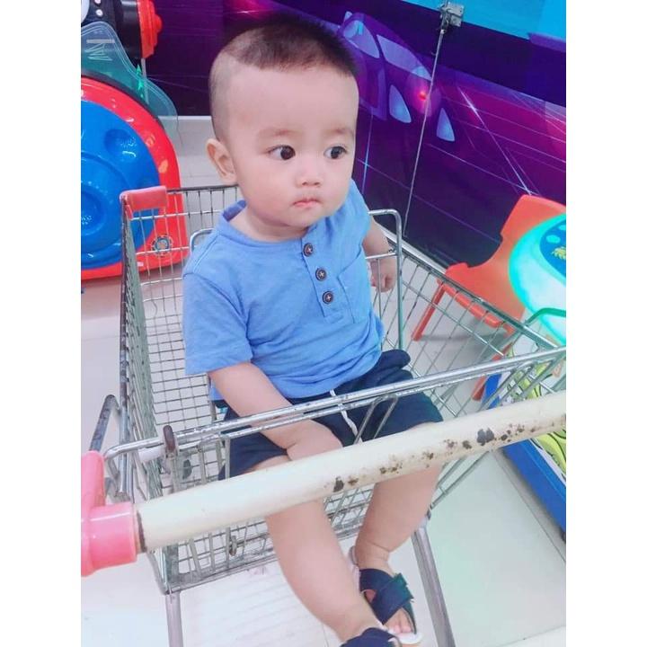 Đồ bộ bé trai, áo thun bé trai màu xanh tím cao cấp Bé 6 tháng – 5 tuổi (RTN3811)