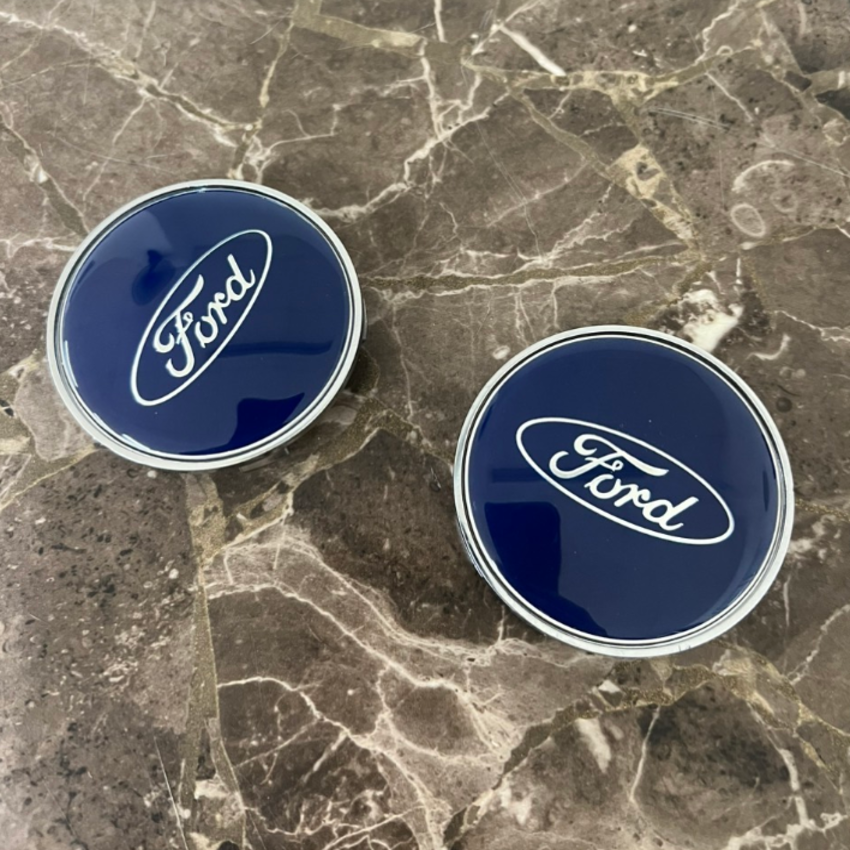 01 chiếc Logo chụp mâm, ốp lazang bánh xe ô tô cao cấp Ford 68mm