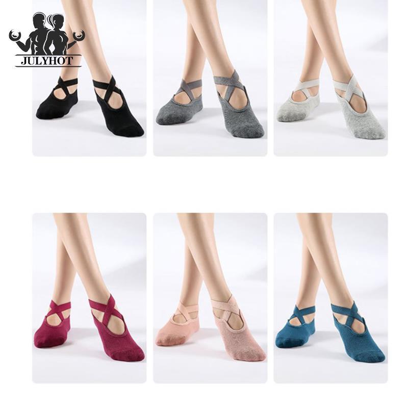 Vớ yoga cho phụ nữ chống trượt chống trượt Color: wine red