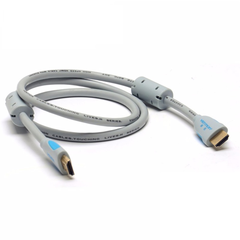 Cáp HDMI 2.0 tròn bọc chống nhiễu Vention VAA-M02-F (2m) - Hàng Chính Hãng